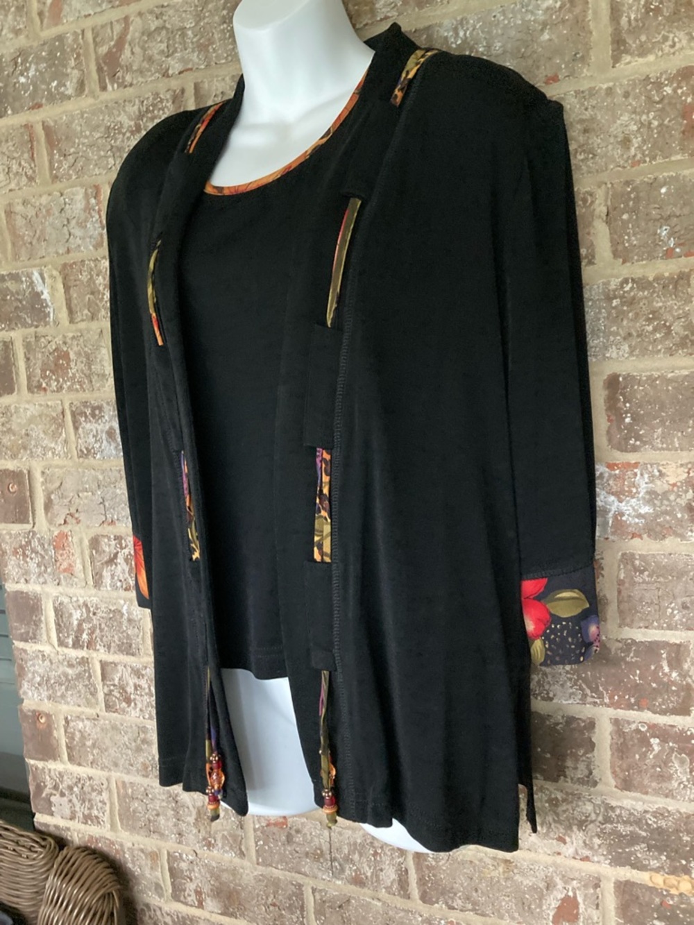 Beautiful Christina Hope 2 Piece Cardigan and Top Beaded Ensemble M/L - Picture 3 of 12